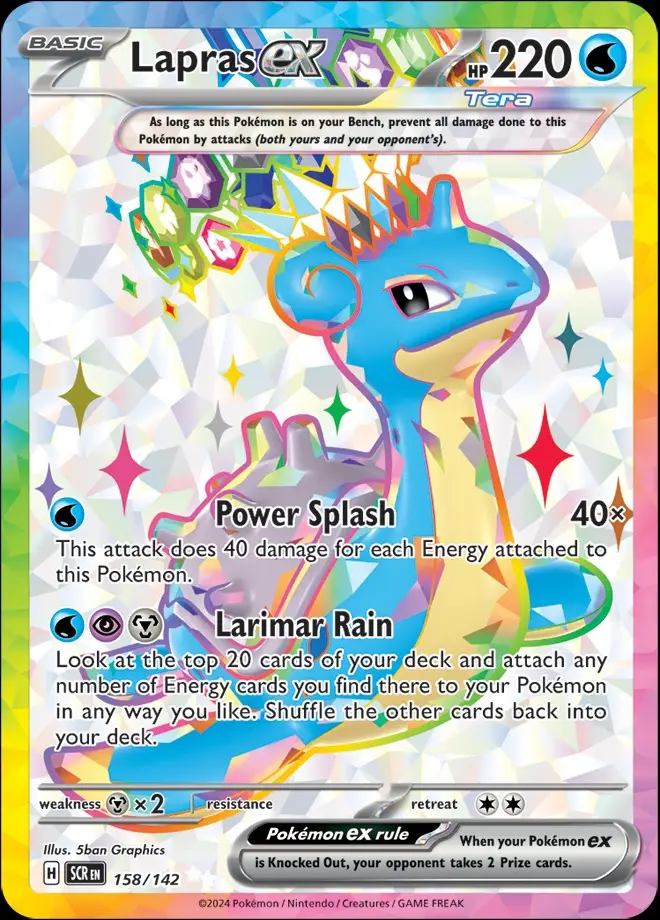 Karta Pokémon: Stellar Crown - 158 - Lapras ex