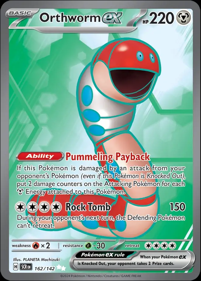 Karta Pokémon: Stellar Crown - 162 - Orthworm ex