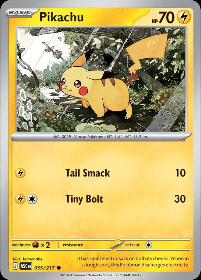 Karta Pokémon: Ascended Heroes - 055 - Pikachu