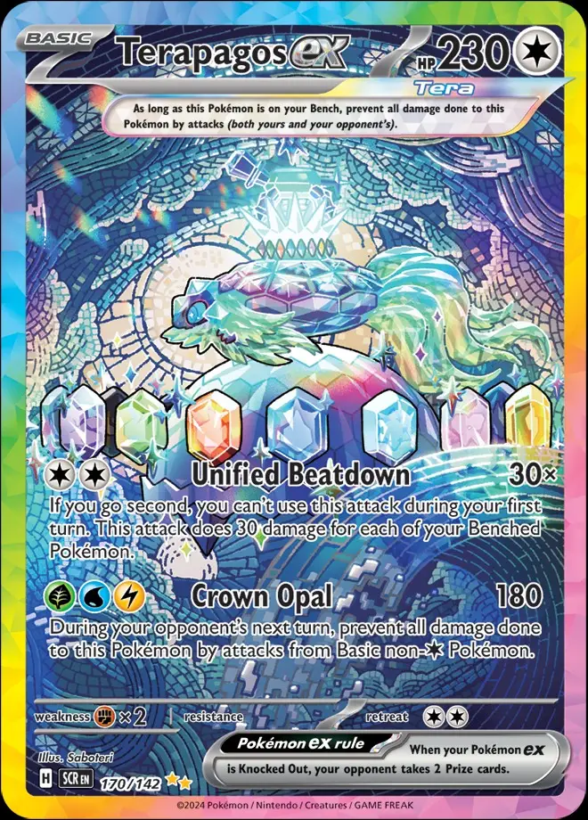 Karta Pokémon: Stellar Crown - 170 - Terapagos ex