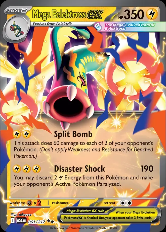 Karta Pokémon: Ascended Heroes - 061 - Mega Eelektross ex
