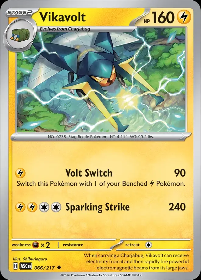 Karta Pokémon: Ascended Heroes - 066 - Vikavolt