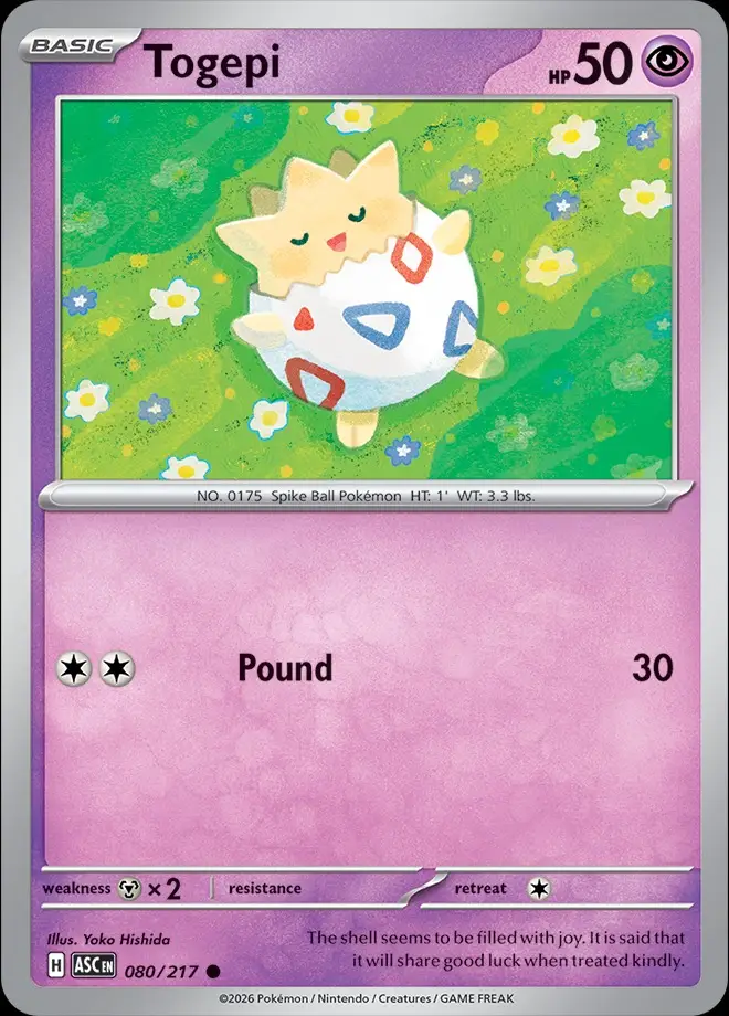 Karta Pokémon: Ascended Heroes - 080 - Togepi