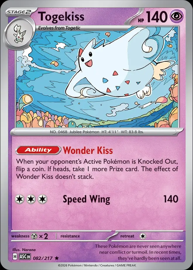 Karta Pokémon: Ascended Heroes - 082 - Togekiss