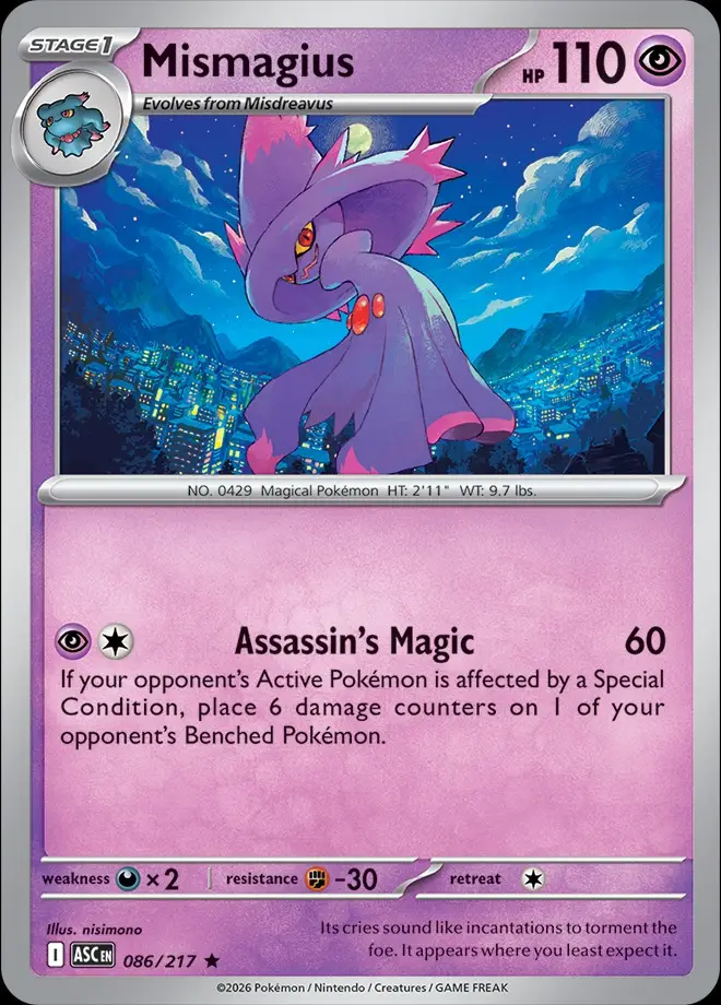 Karta Pokémon: Ascended Heroes - 086 - Mismagius
