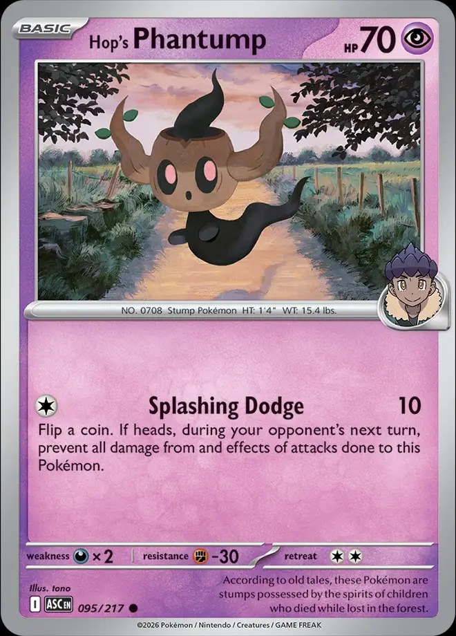 Karta Pokémon: Ascended Heroes - 095 - Hop's Phantump