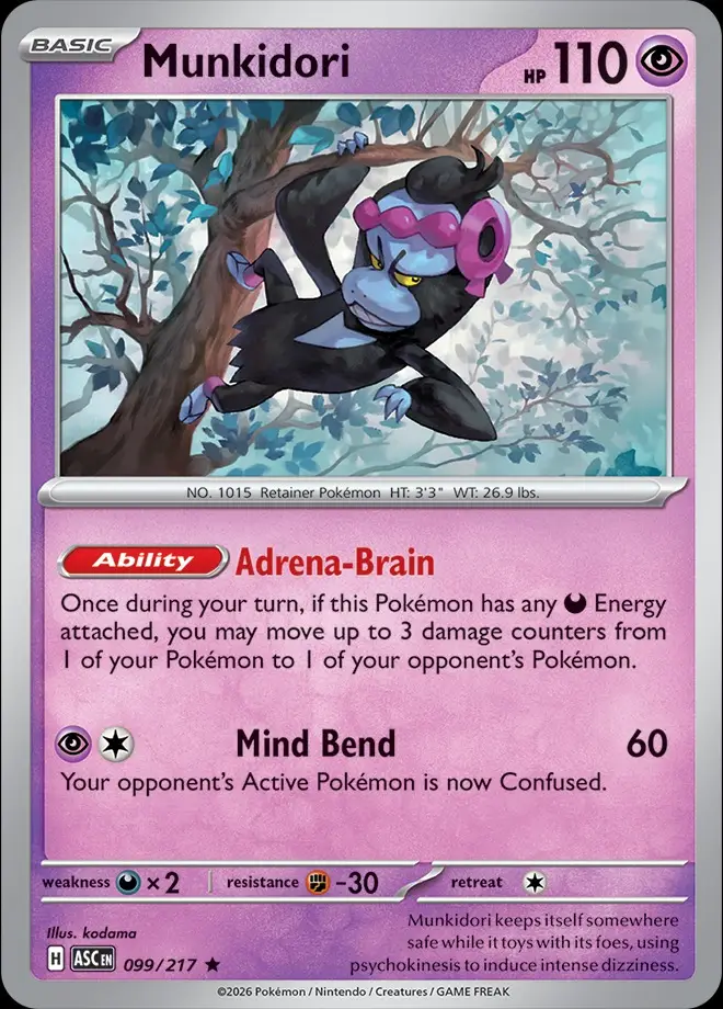 Karta Pokémon: Ascended Heroes - 099 - Munkidori
