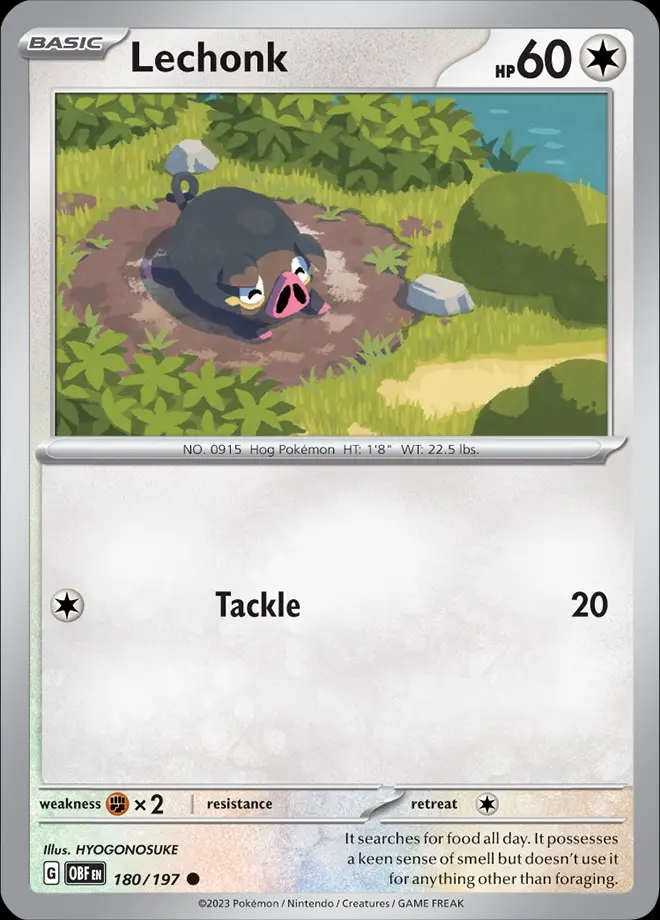 Karta Pokémon: Obsidian Flames - 180 - Lechonk