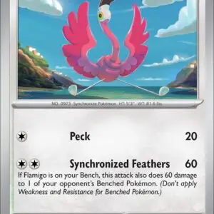Karta Pokémon: Obsidian Flames - 185 - Flamigo (Reverse Holo)