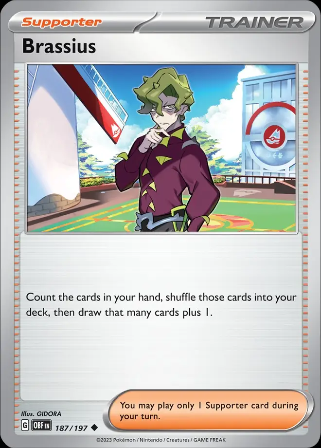 Karta Pokémon: Obsidian Flames - 187 - Brassius (Reverse Holo)