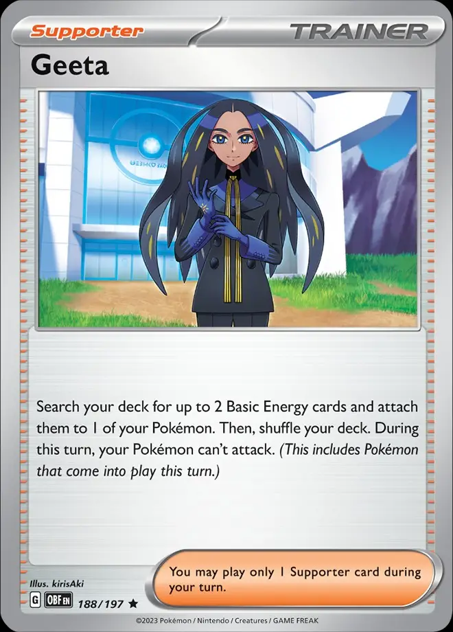 Karta Pokémon: Obsidian Flames - 188 - Geeta (Reverse Holo)