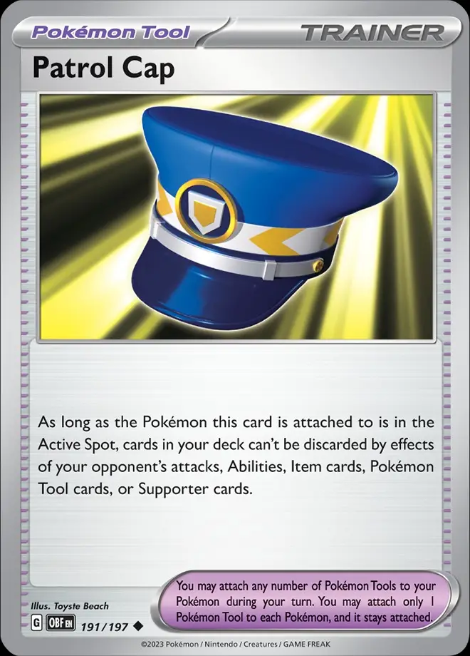 Karta Pokémon: Obsidian Flames - 191 - Patrol Cap (Reverse Holo)