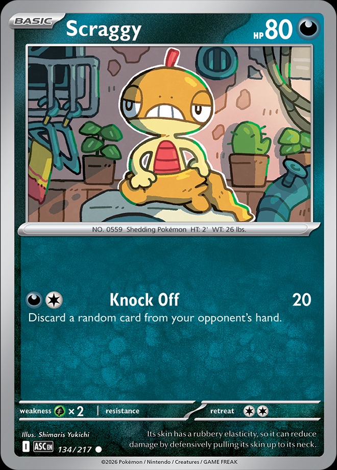 Karta Pokémon: Ascended Heroes - 134 - Scraggy
