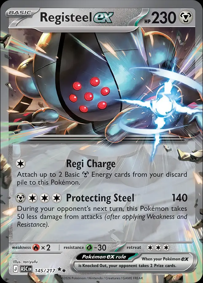 Karta Pokémon: Ascended Heroes - 145 - Registeel ex