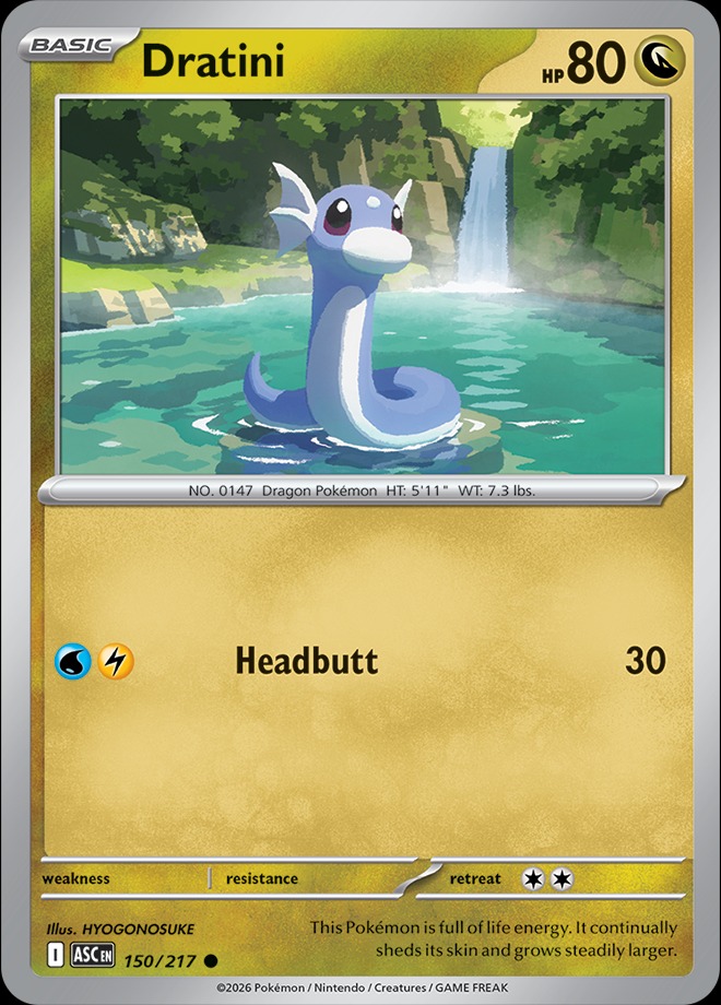 Karta Pokémon: Ascended Heroes - 150 - Dratini (Energy Reverse Holo)