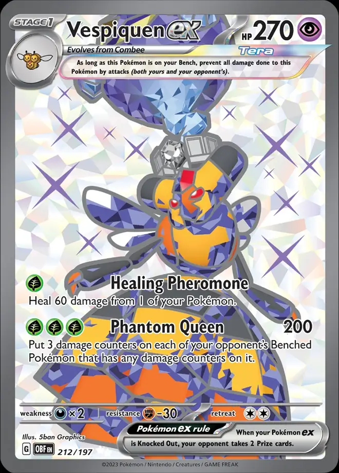 Karta Pokémon: Obsidian Flames - 212 - Vespiquen ex