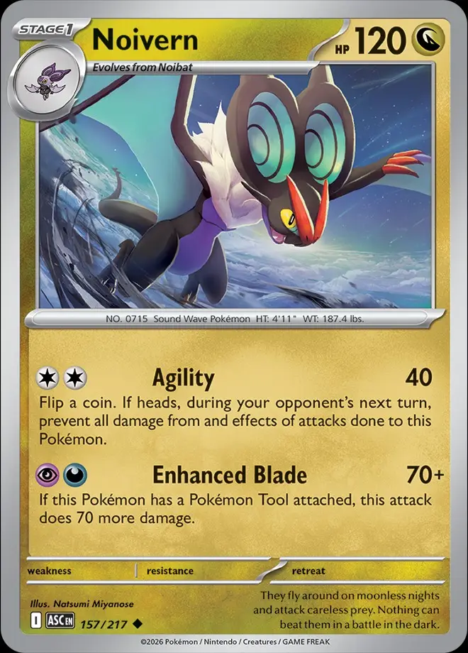 Karta Pokémon: Ascended Heroes - 157 - Noivern
