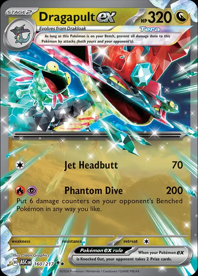 Karta Pokémon: Ascended Heroes - 160 - Dragapult ex