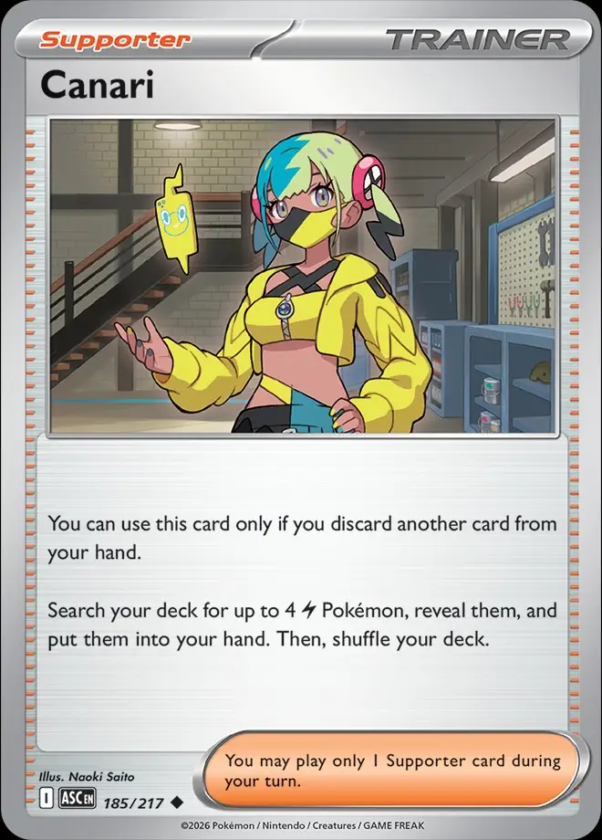 Karta Pokémon: Ascended Heroes - 185 - Canari (Reverse Holo)