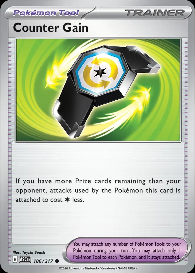 Karta Pokémon: Ascended Heroes - 186 - Counter Gain (Reverse Holo)