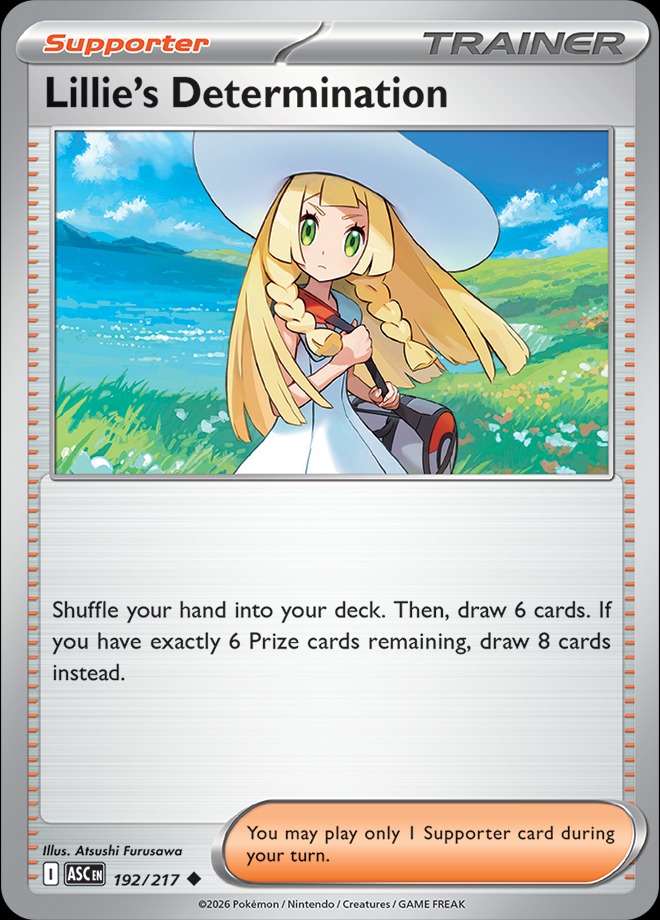 Karta Pokémon: Ascended Heroes - 192 - Lillie's Determination (Reverse Holo)