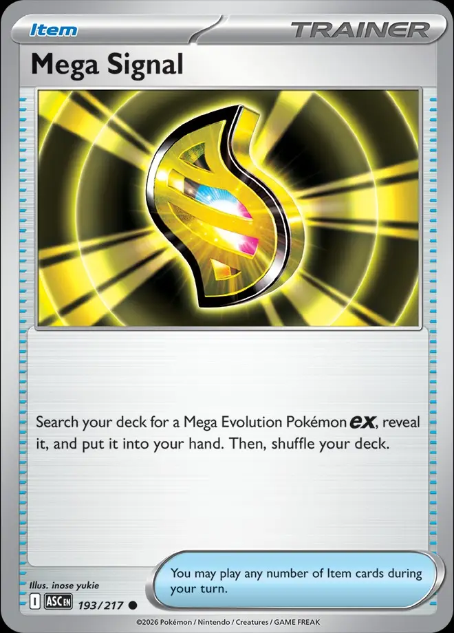 Karta Pokémon: Ascended Heroes - 193 - Mega Signal (Reverse Holo)