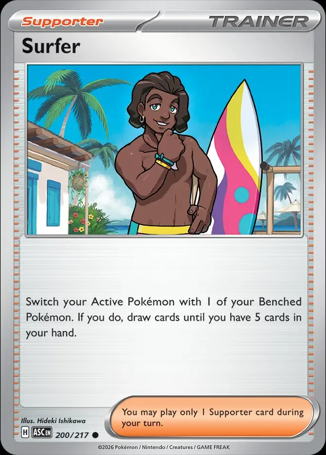 Karta Pokémon: Ascended Heroes - 200 - Surfer