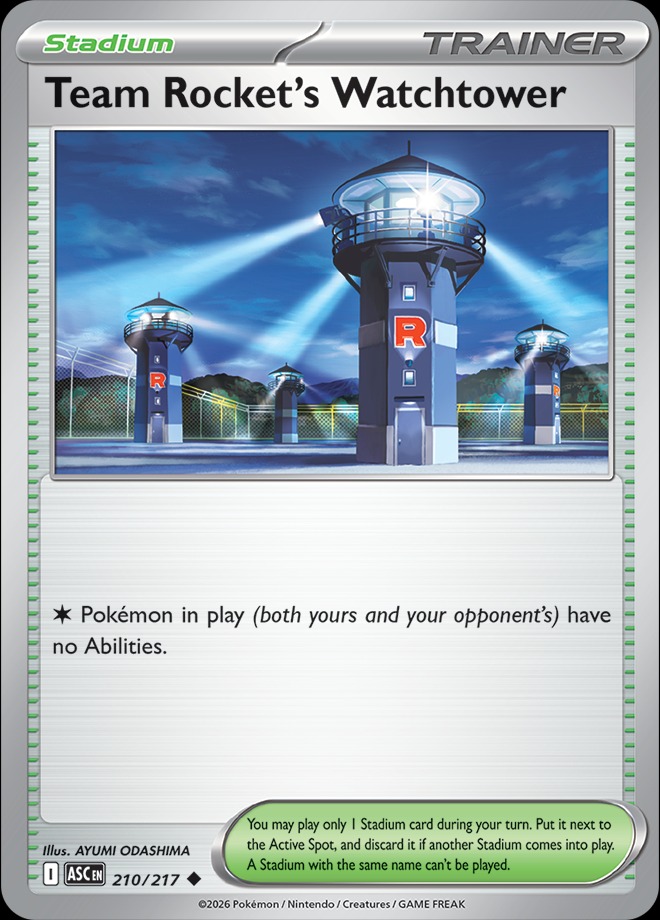 Karta Pokémon: Ascended Heroes - 210 - Team Rocket's Watchtower (Reverse Holo)