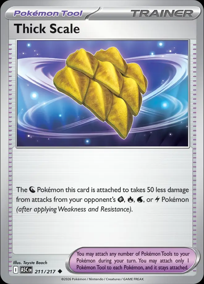 Karta Pokémon: Ascended Heroes - 211 - Thick Scale (Reverse Holo)