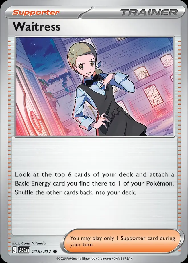 Karta Pokémon: Ascended Heroes - 215 - Waitress (Reverse Holo)