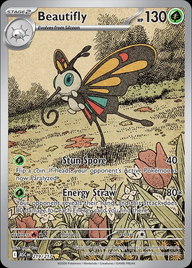 Karta Pokémon: Ascended Heroes - 219 - Beautifly