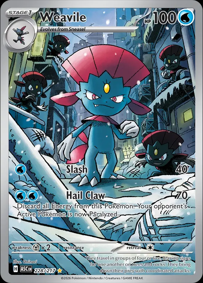 Karta Pokémon: Ascended Heroes - 228 - Weavile