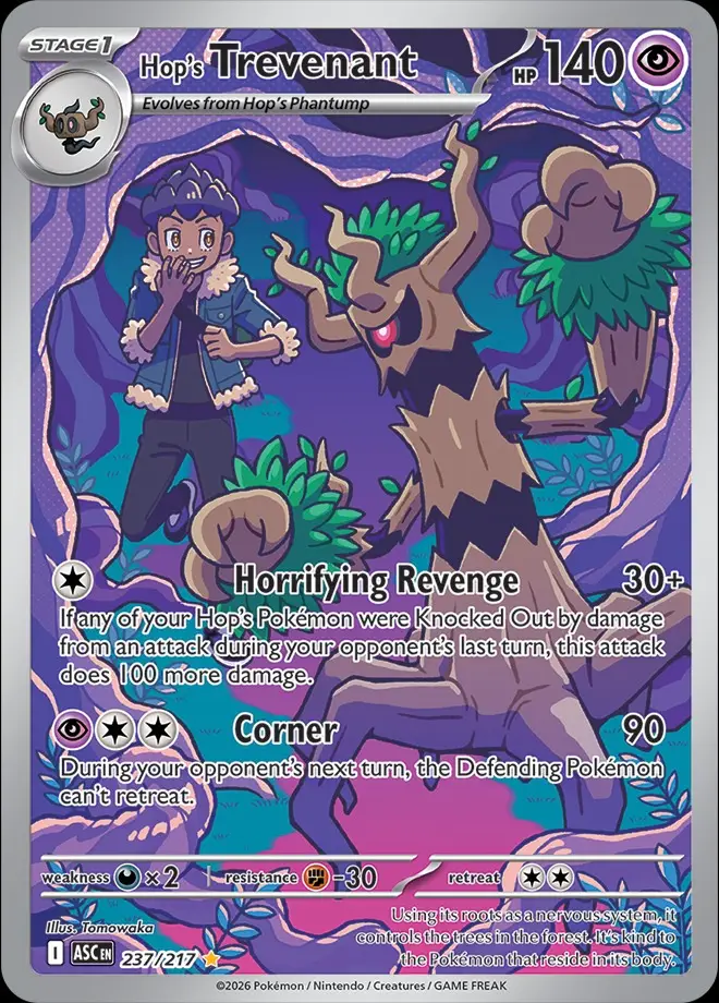 Karta Pokémon: Ascended Heroes - 237 - Hop's Trevenant