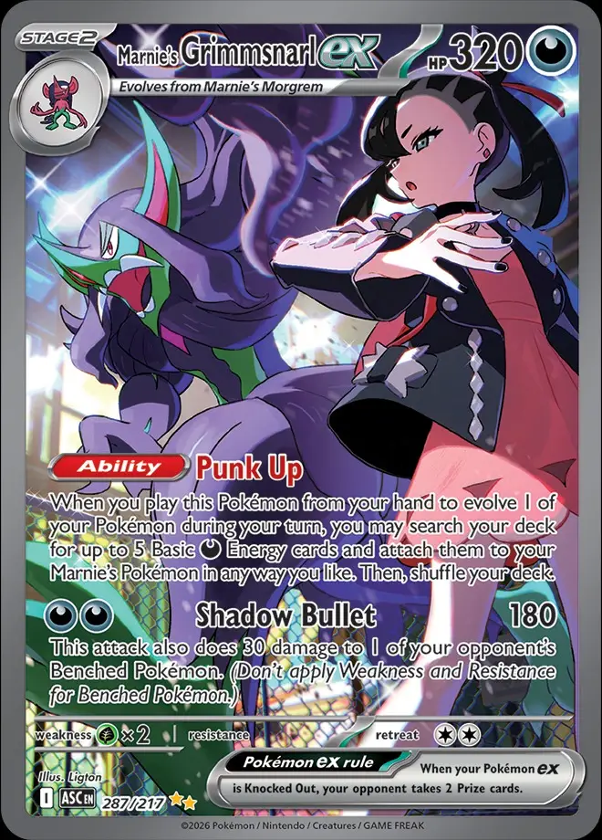 Karta Pokémon: Ascended Heroes - 287 - Marnie's Grimmsnarl