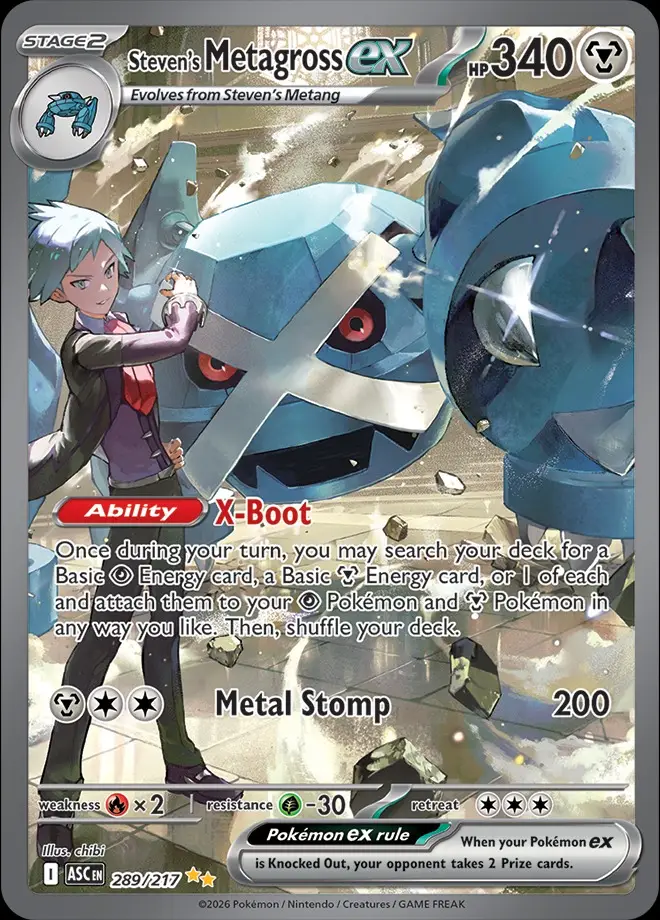 Karta Pokémon: Ascended Heroes - 289 - Steven's Metagross