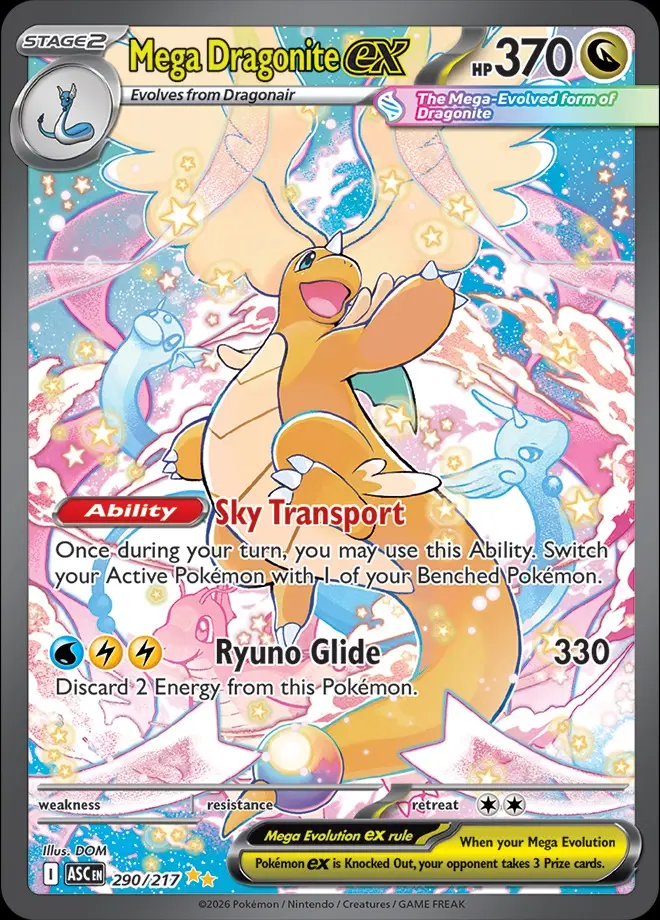 Karta Pokémon: Ascended Heroes - 290 - Mega Dragonite ex