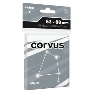 Koszulki na karty Rebel (63x88 mm) Corvus Light, 100 sztuk
