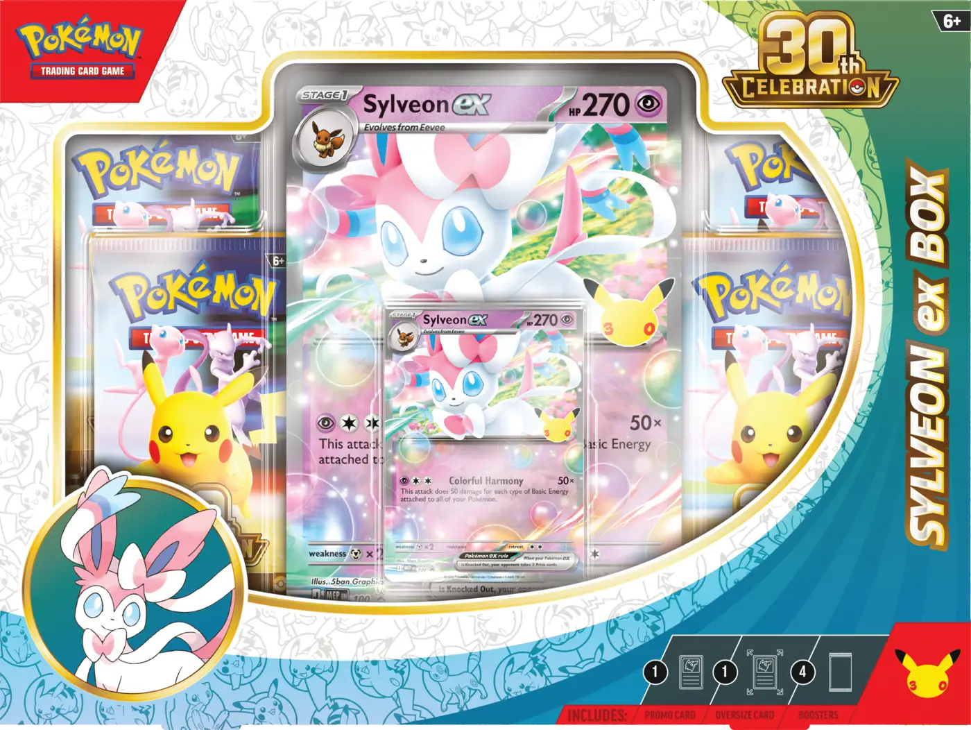 Pokémon TCG: 30th Celebration - Ex Box - Sylveon ex - obrazek 2