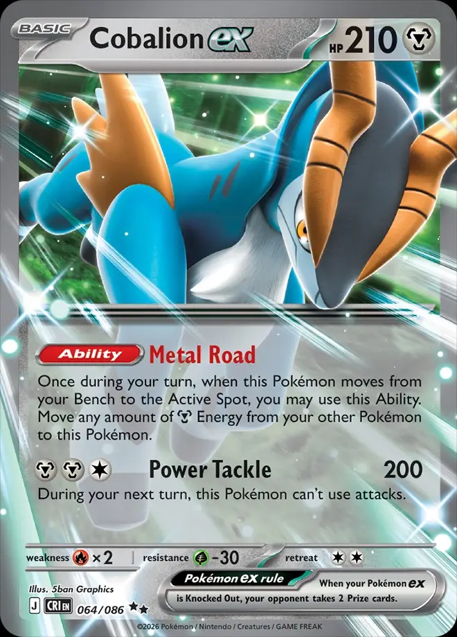 Karta Pokémon: Chaos Rising - 064 - Cobalion ex