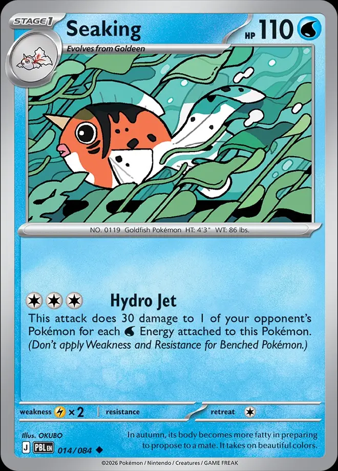 Karta Pokémon: Pitch Black - 014 - Seaking (Reverse Holo)