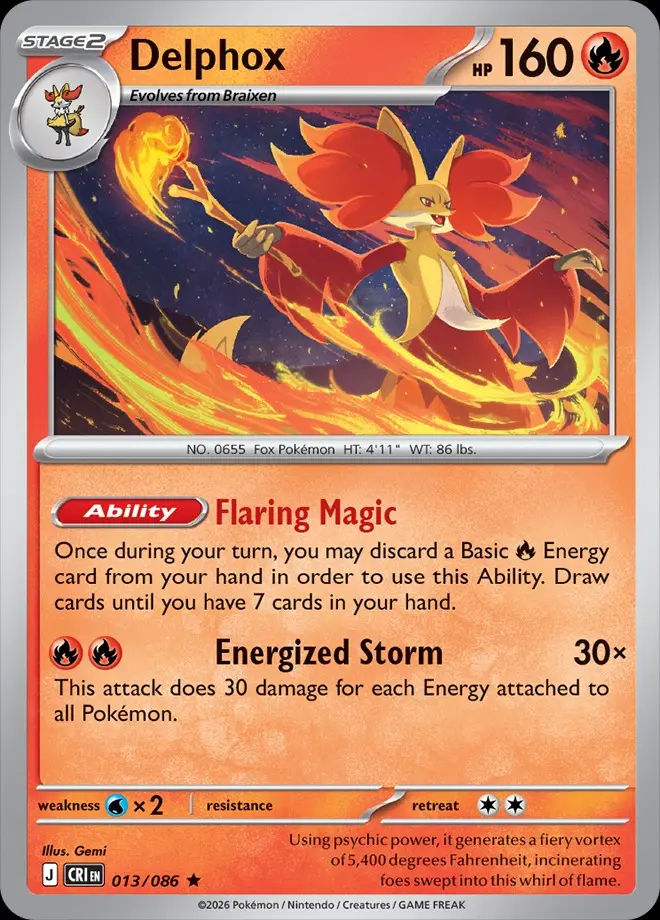 Karta Pokémon: Chaos Rising - 013 - Delphox
