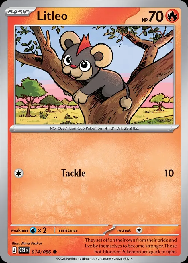 Karta Pokémon: Chaos Rising - 014 - Litleo (Reverse Holo)