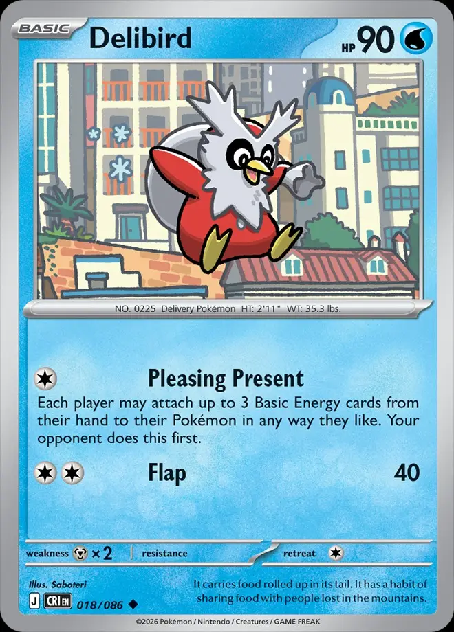 Karta Pokémon: Chaos Rising - 018 - Delibird