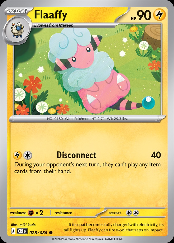 Karta Pokémon: Chaos Rising - 028 - Flaaffy (Reverse Holo)