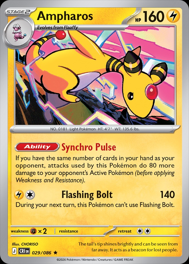 Karta Pokémon: Chaos Rising - 029 - Ampharos (Reverse Holo)