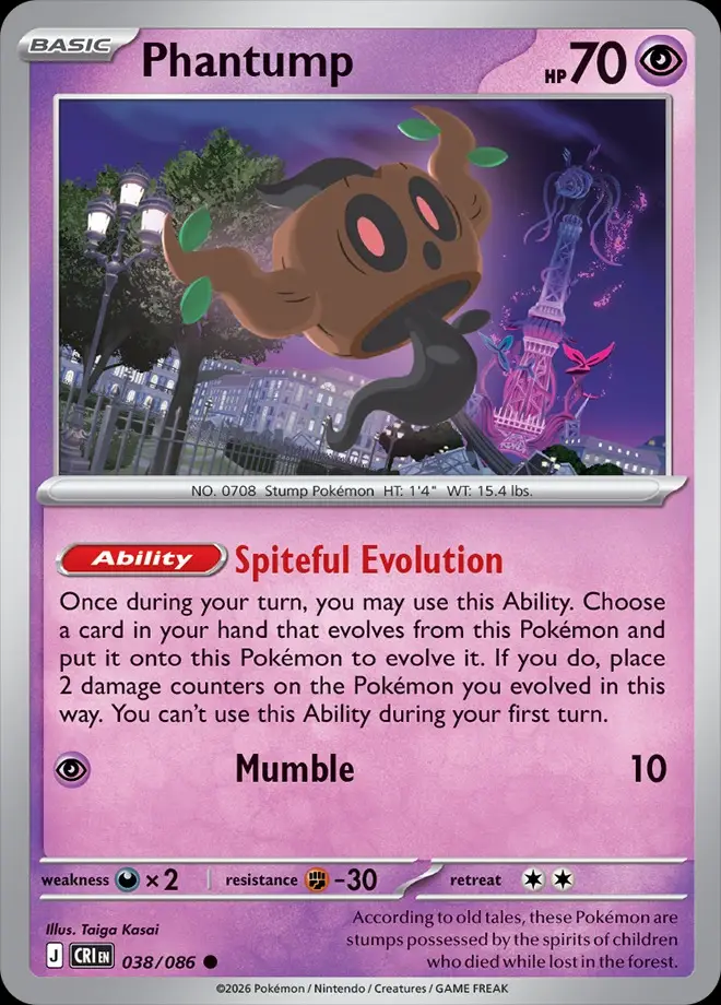 Karta Pokémon: Chaos Rising - 038 - Phantump (Reverse Holo)