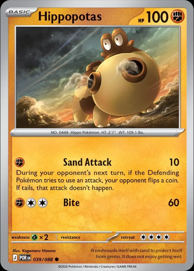 Karta Pokémon: Perfect Order - 039 - Hippopotas