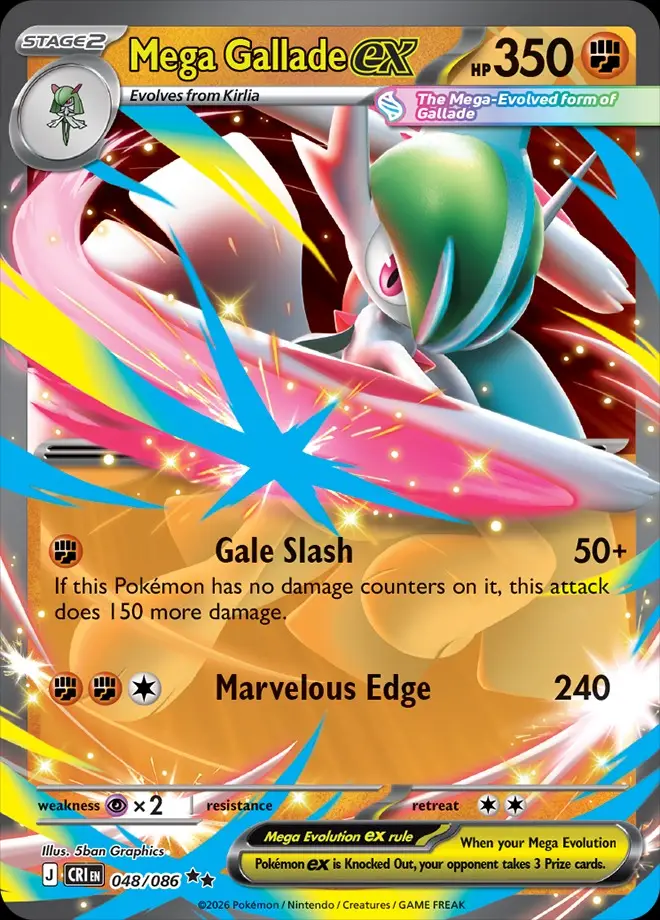 Karta Pokémon: Chaos Rising - 048 - Mega Gallade ex