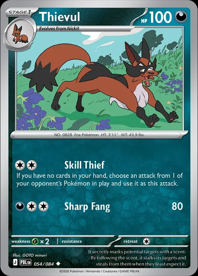 Karta Pokémon: Pitch Black - 054 - Thievul