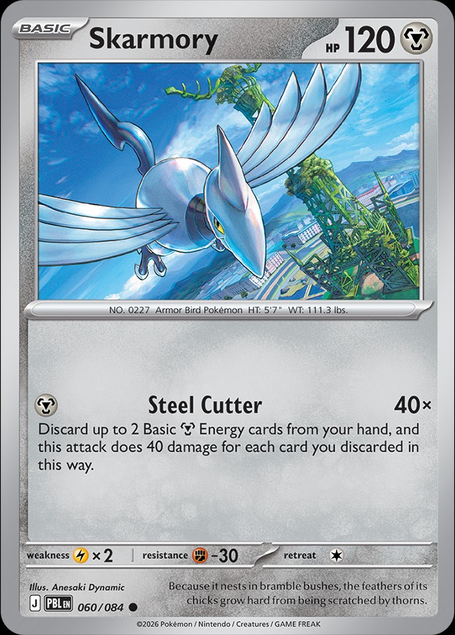 Karta Pokémon: Pitch Black - 060 - Skarmory (Reverse Holo)